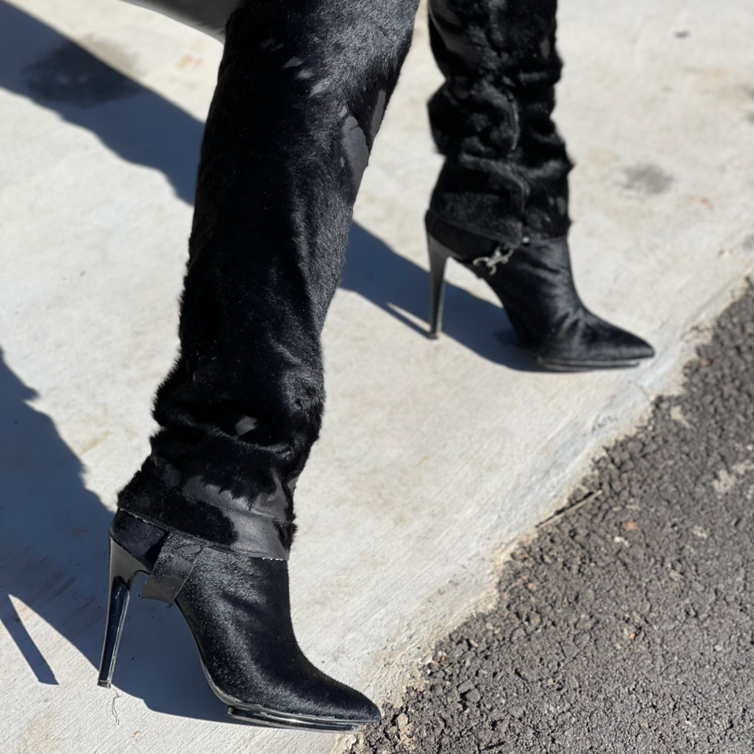 “Noire Me” Cowhide Boot Cover